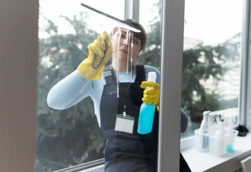 Nettoyage de vitres intérieures et extérieures à la Celle